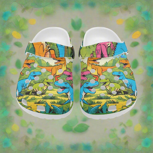 T-Rex Rok-Clogs- Alternative Art Clogs for Kids