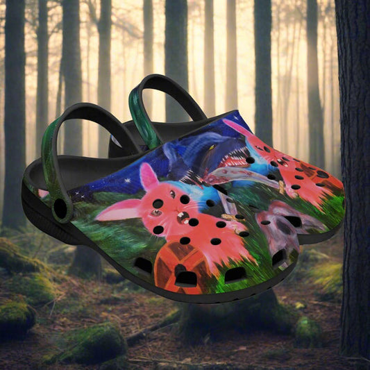 Viking Rabbit Rok-Clogs - Alternative Art Clogs for Men/Women/Kids