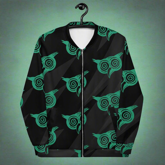Wiservice Owl Unisex Bomber Jacket - Free Delivery! Reggae / Dub / Ska / Ska punk / Punk - Alternative Apparel and Merch Only from Phase B Records.