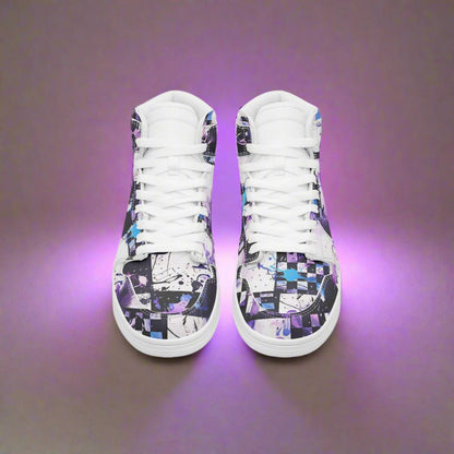 Ska Checker High-Top Leather Sneakers