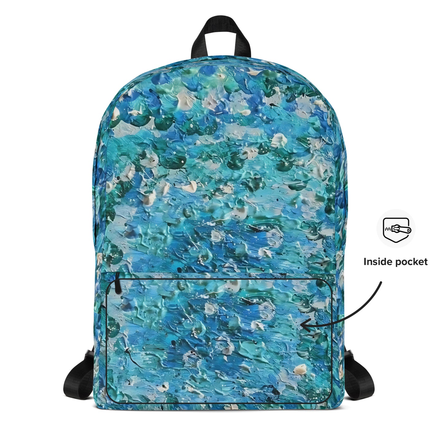 Abstract Blues Backpack –  Free Delivery! Rock / Metal / Gothic / EDM / Clubwear - Alternative Apparel Only from Phase B Records.