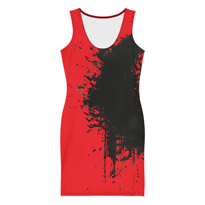 Bats Red Bodycon dress