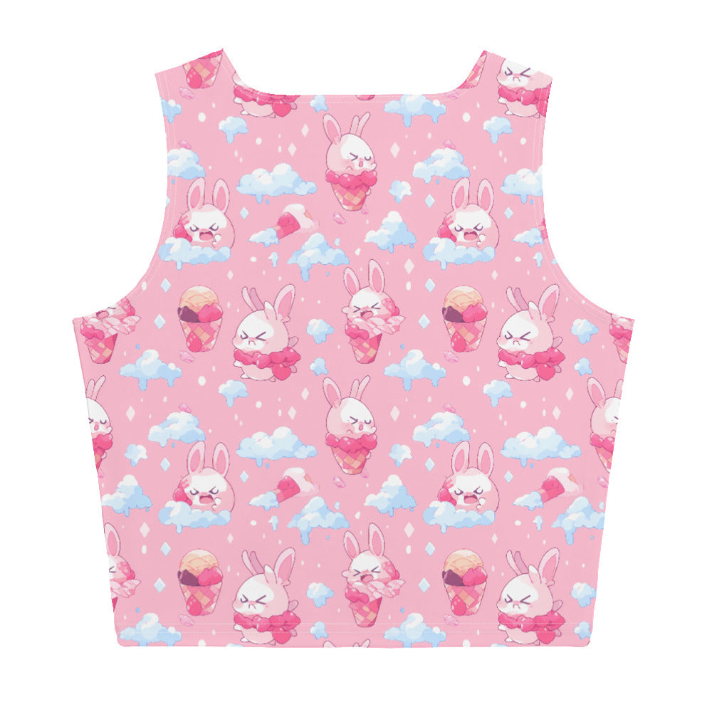 Bunny Rabbit Clouds Crop Top