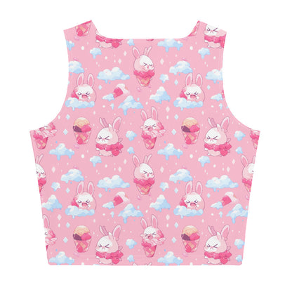 Bunny Rabbit Clouds Crop Top