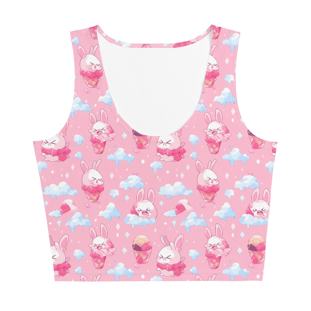 Bunny Rabbit Clouds Crop Top