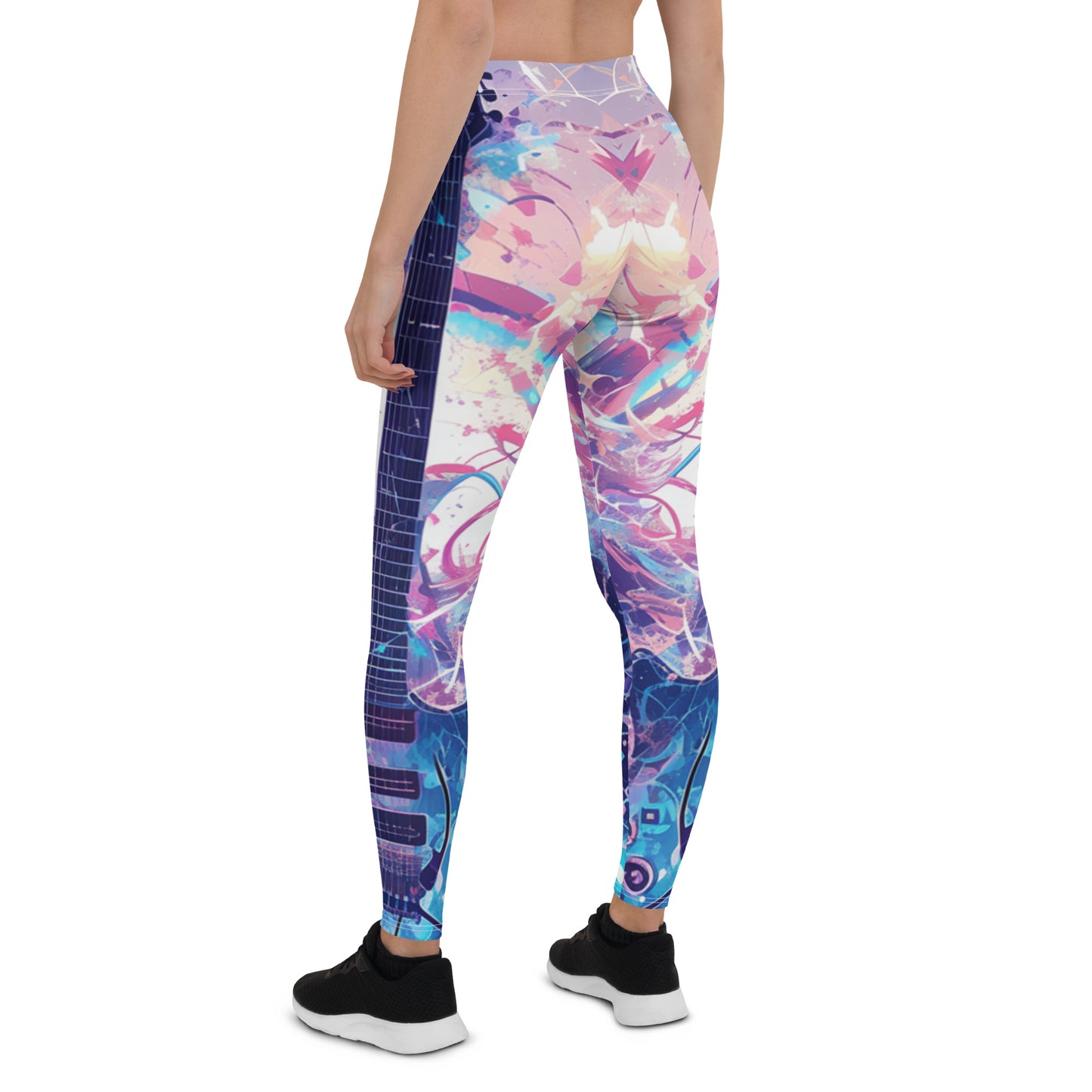 Pink Storm Guitar Leggings