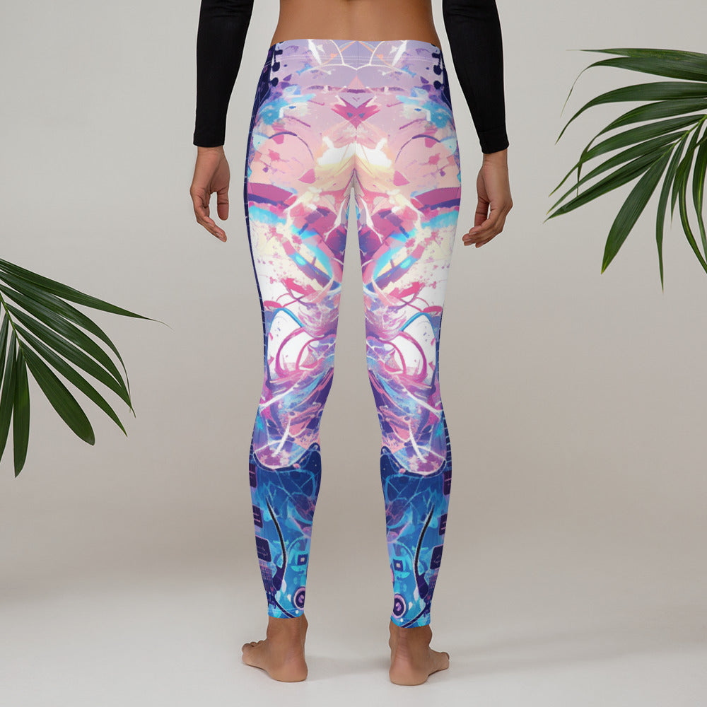 Pink Storm Guitar Leggings