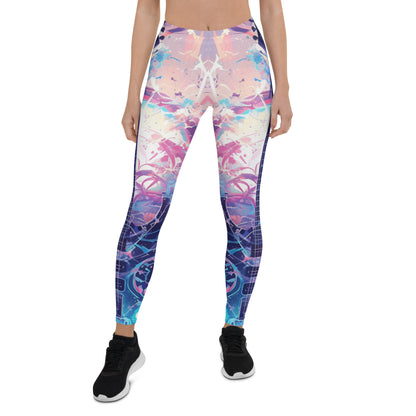 Pink Storm Guitar Leggings