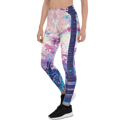 Pink Storm Guitar Leggings