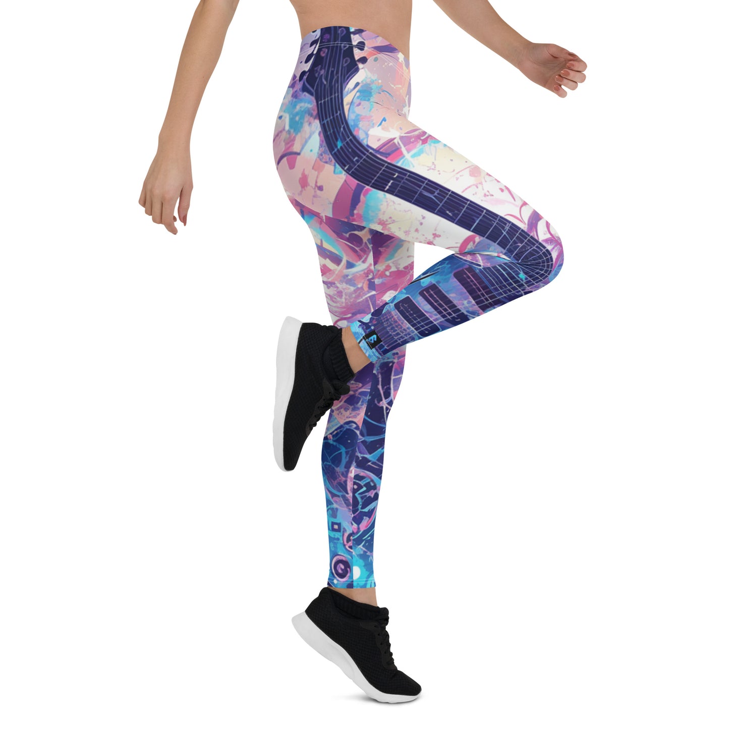 Pink Storm Guitar Leggings