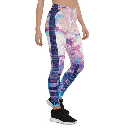 Pink Storm Guitar Leggings