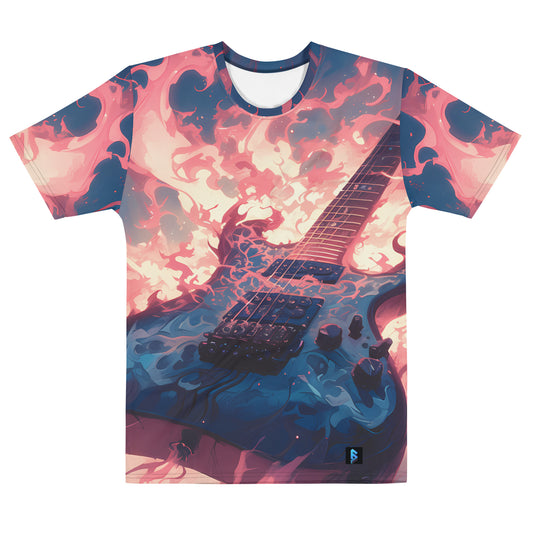 Flaming Guitar Men's t-shirt! Rock out in this one..