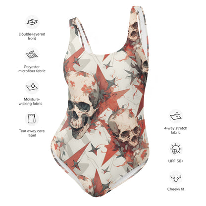 Skulls Red Star Swimsuit