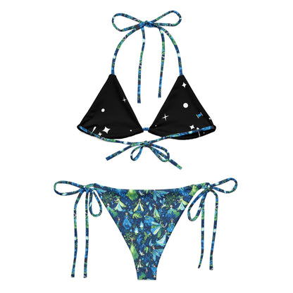 Blue Fairies recycled string bikini