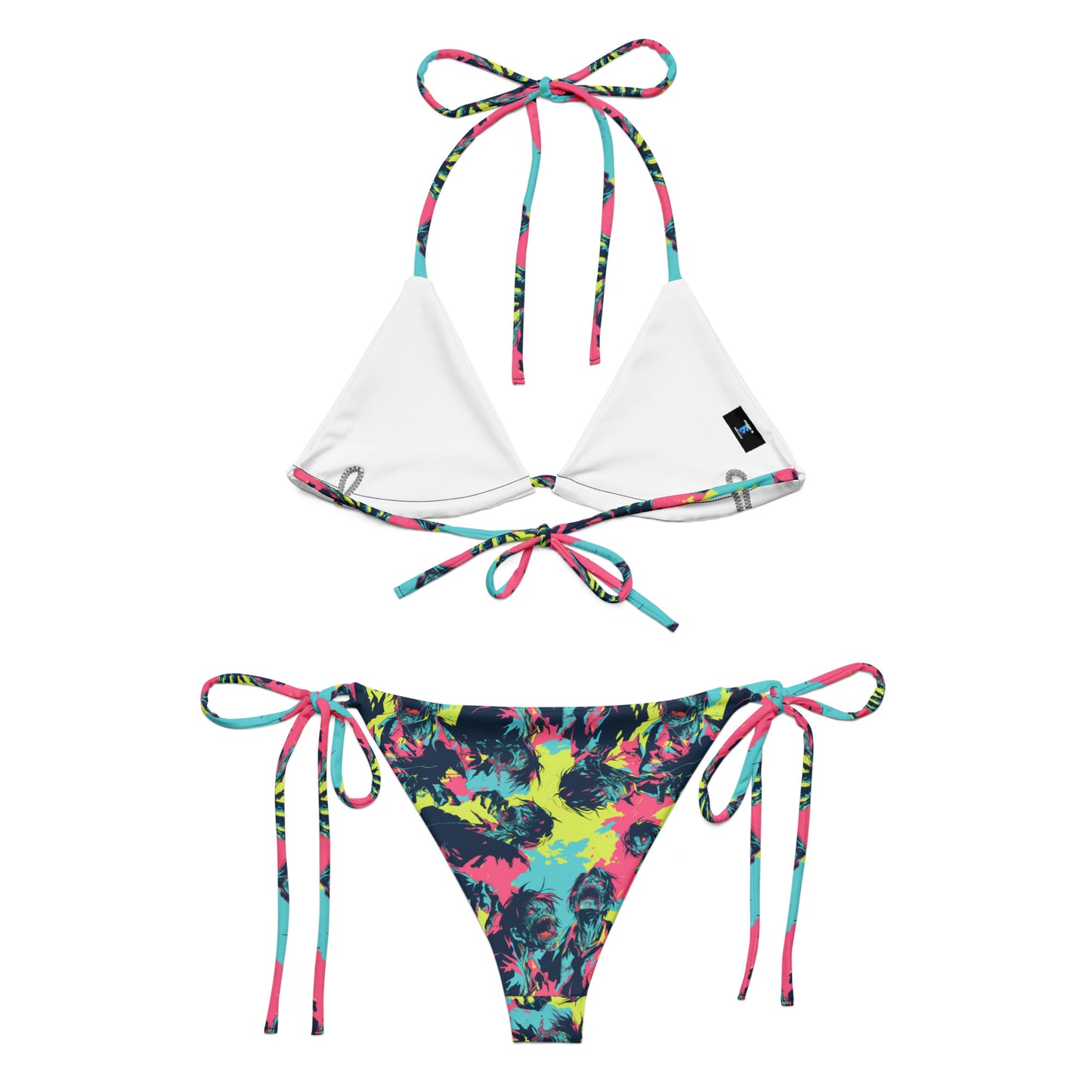 Neon Zombies recycled string bikini