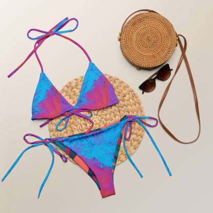 Neon Beach recycled string bikini