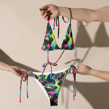 Neon Zombies recycled string bikini