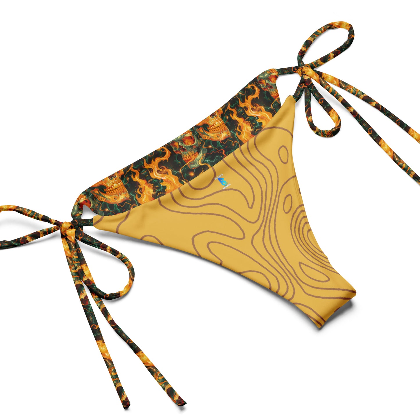 Flaming Skulls recycled string bikini