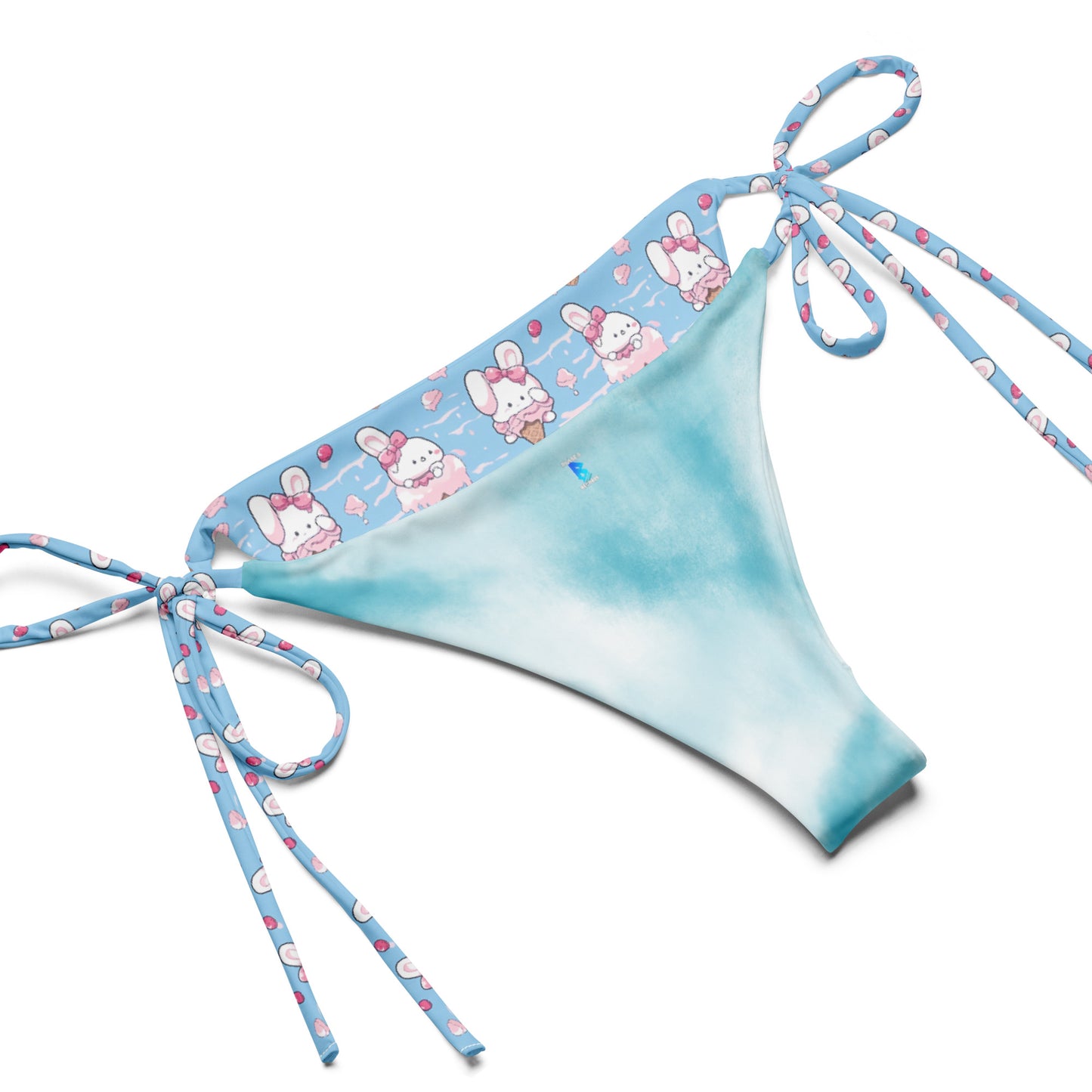 Ice cream Anime Rabbits recycled string bikini