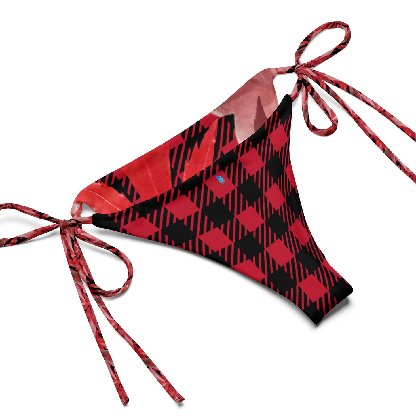 Weed Red All-over print recycled string bikini