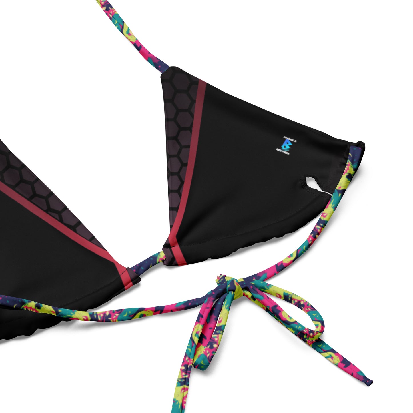 Zombies Pink & Green recycled string bikini –  Free Delivery! Rock / Metal / Gothic / EDM / Clubwear - Alternative Apparel Only from Phase B Records. Plus Size to 6XL