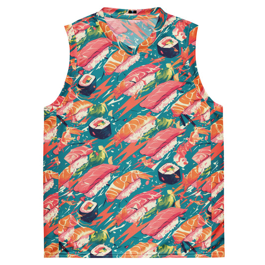 Sushi Recycled unisex basketball jersey