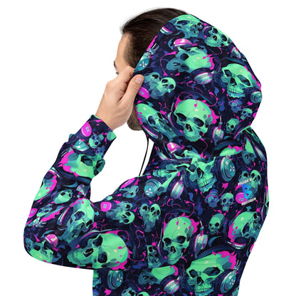 Turquoise Skulls Unisex Hoodie