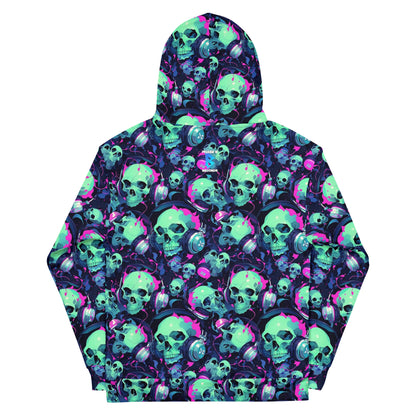 Turquoise Skulls Unisex Hoodie