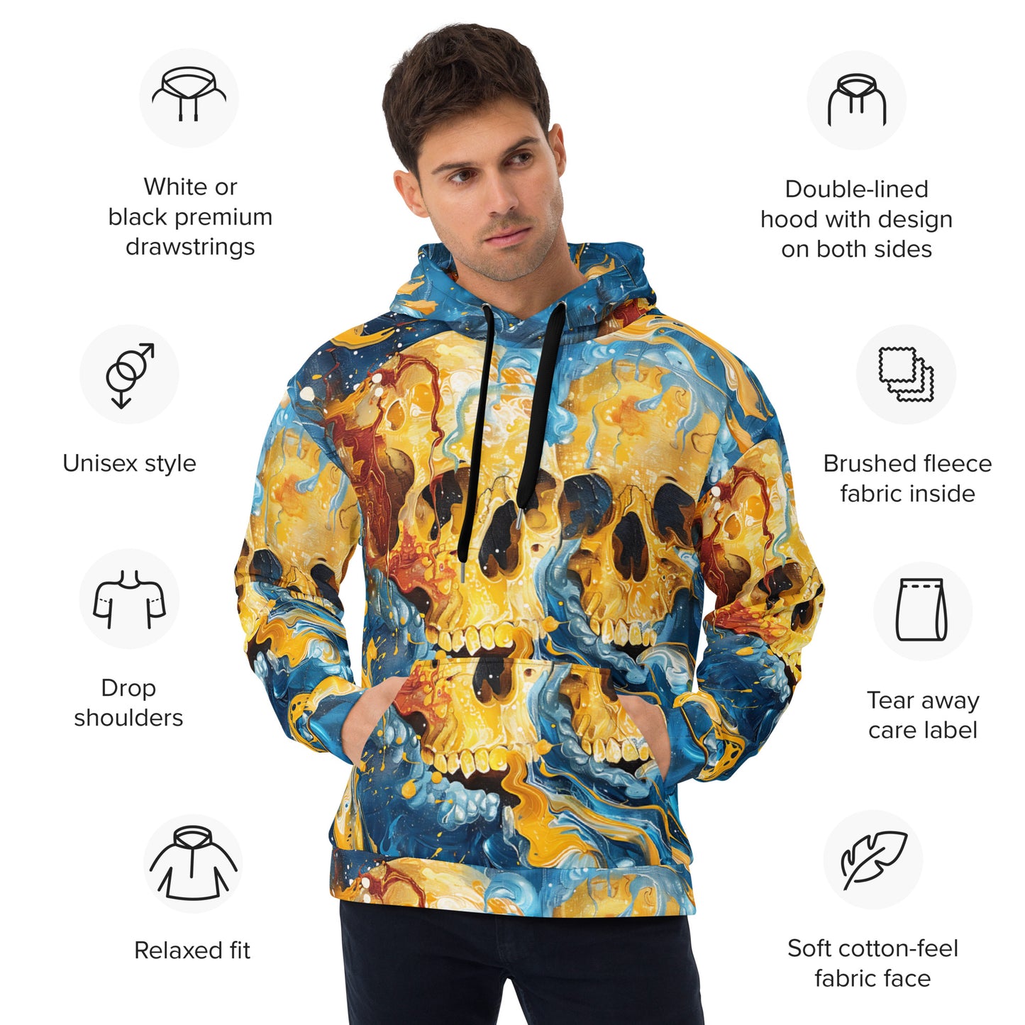 Painted Skulls Unisex Hoodie