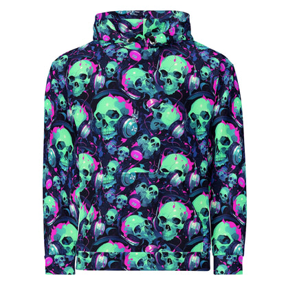 Turquoise Skulls Unisex Hoodie