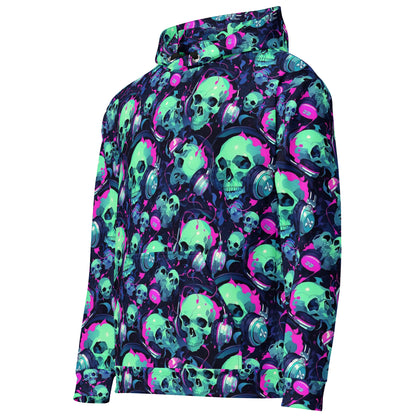 Turquoise Skulls Unisex Hoodie