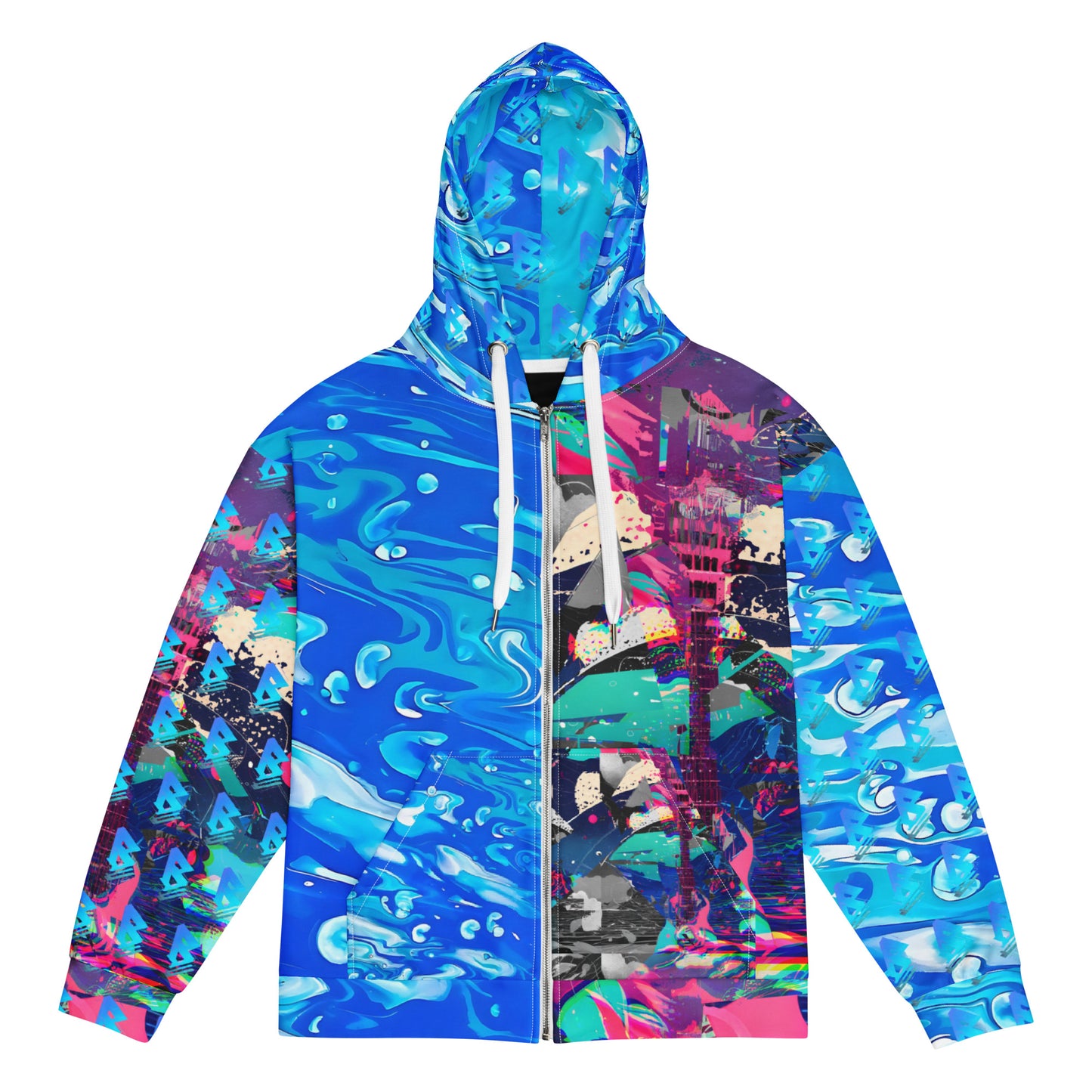 Jess Lewis Seafoam & Andromeda Unisex zip hoodie - Free Delivery! Rock / Mathrock / Progressive / Jazz Fusion - Alternative Apparel and Merch Only from Phase B Records.