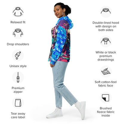 Jess Lewis Seafoam & Andromeda Unisex zip hoodie - Free Delivery! Rock / Mathrock / Progressive / Jazz Fusion - Alternative Apparel and Merch Only from Phase B Records.