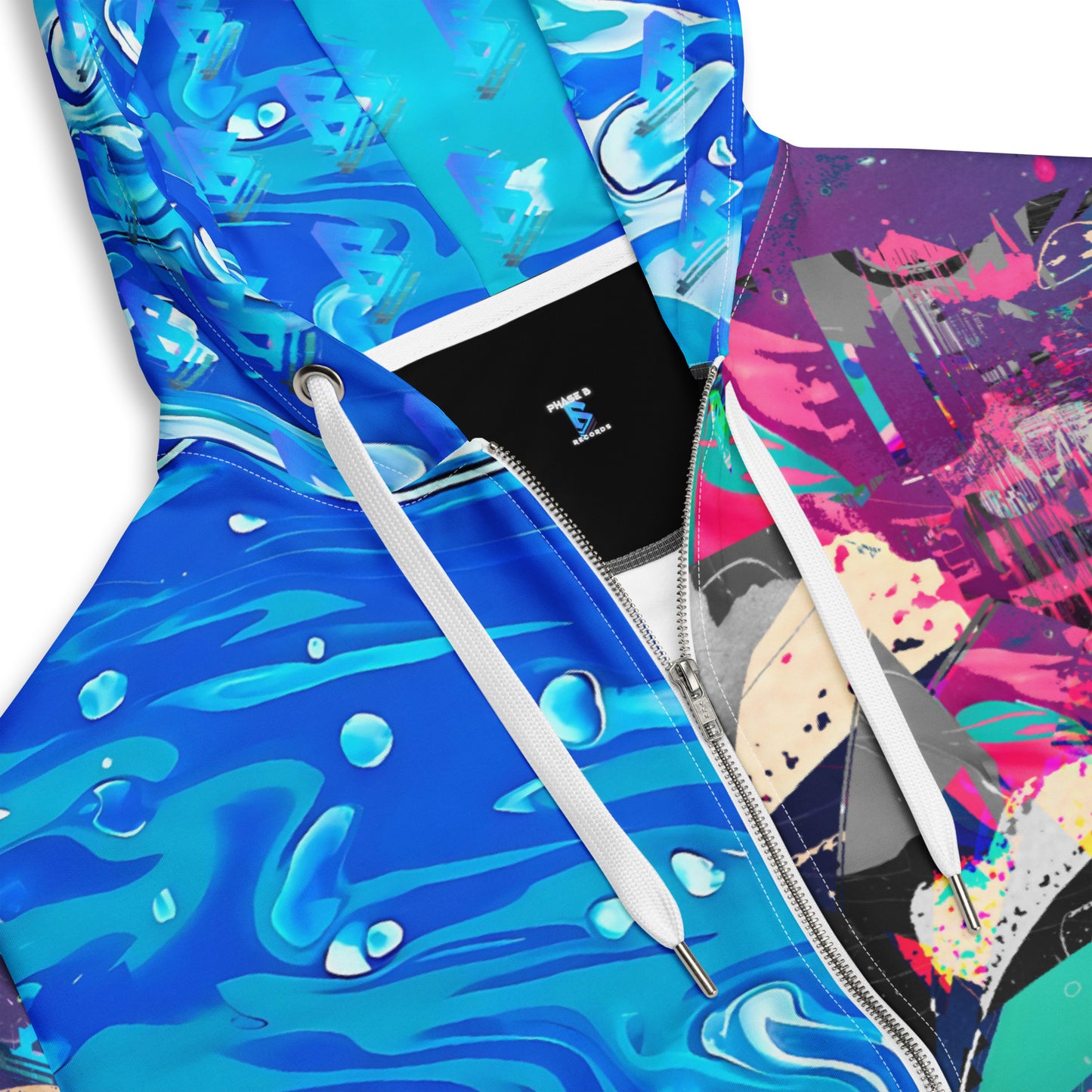 Jess Lewis Seafoam & Andromeda Unisex zip hoodie - Free Delivery! Rock / Mathrock / Progressive / Jazz Fusion - Alternative Apparel and Merch Only from Phase B Records.