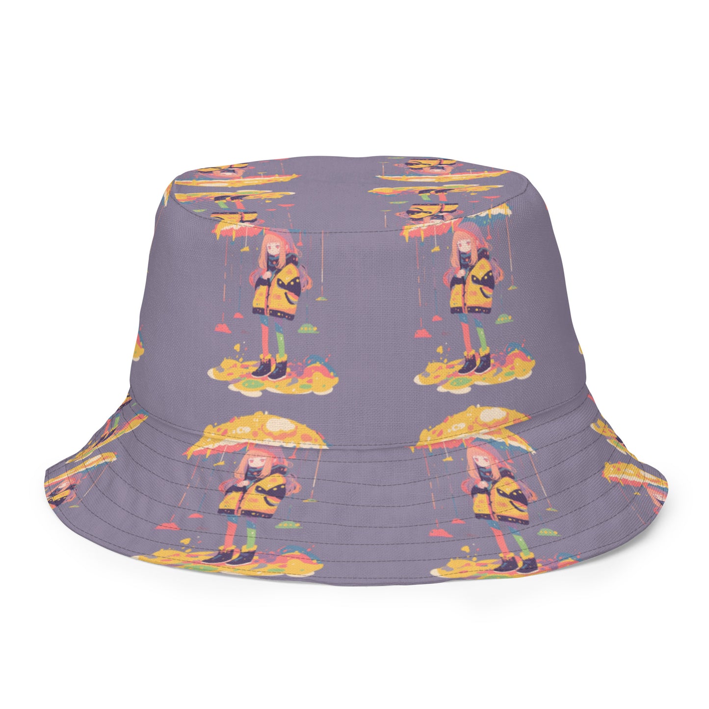 Anime Rain Girl Reversible bucket hat