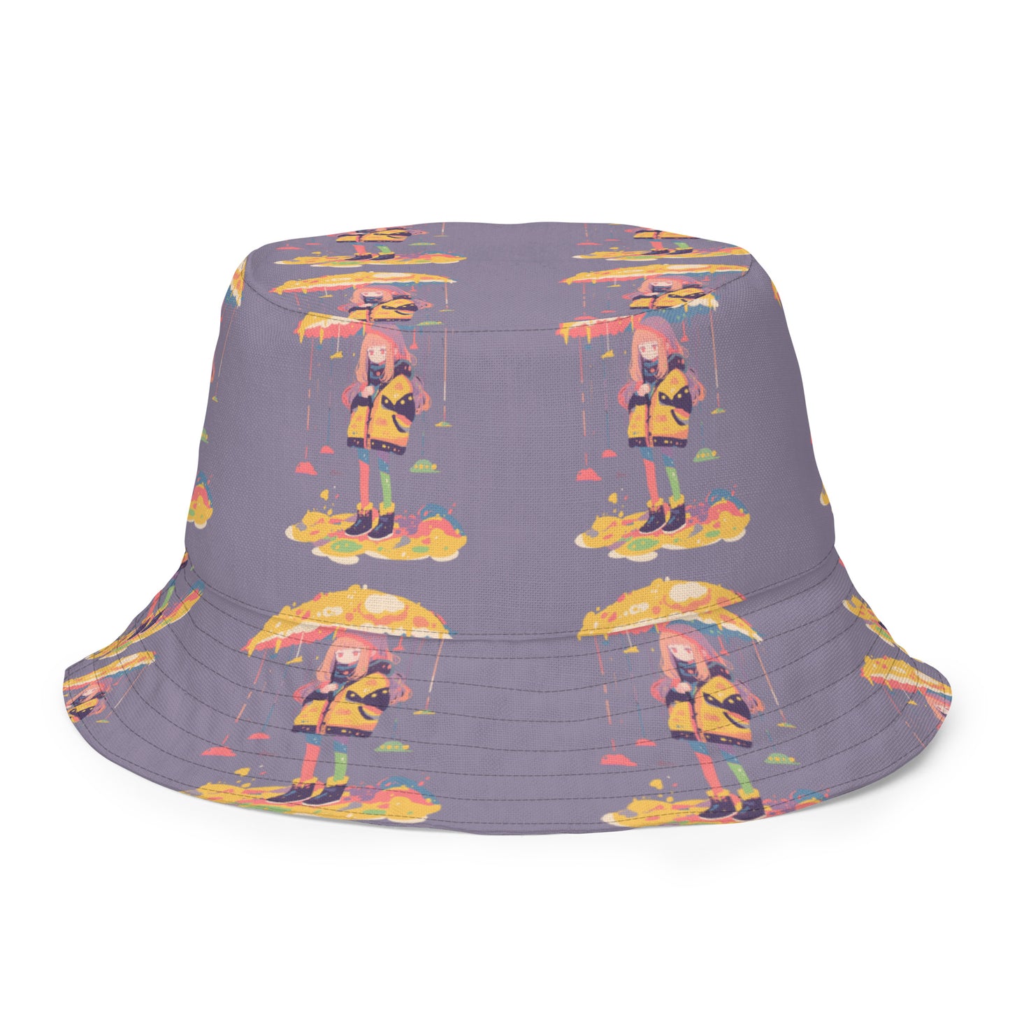 Anime Rain Girl Reversible bucket hat