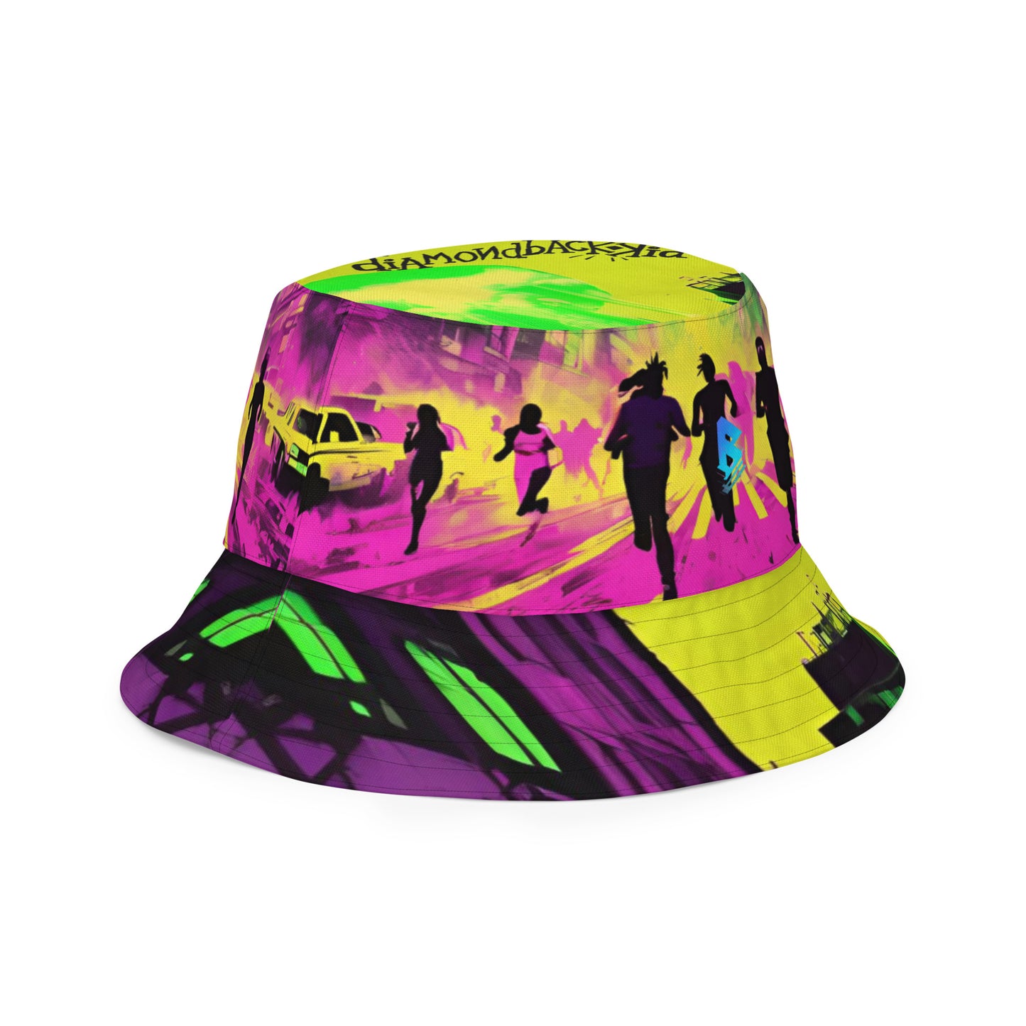 Diamondback Kid TIMES UP Reversible bucket hat- Free Delivery! Hip-Hop / EDM / Underground - Alternative Apparel and Merch Only from Phase B Records.