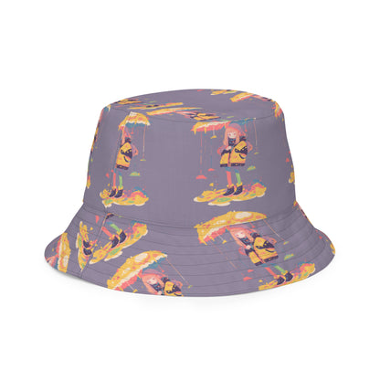 Anime Rain Girl Reversible bucket hat