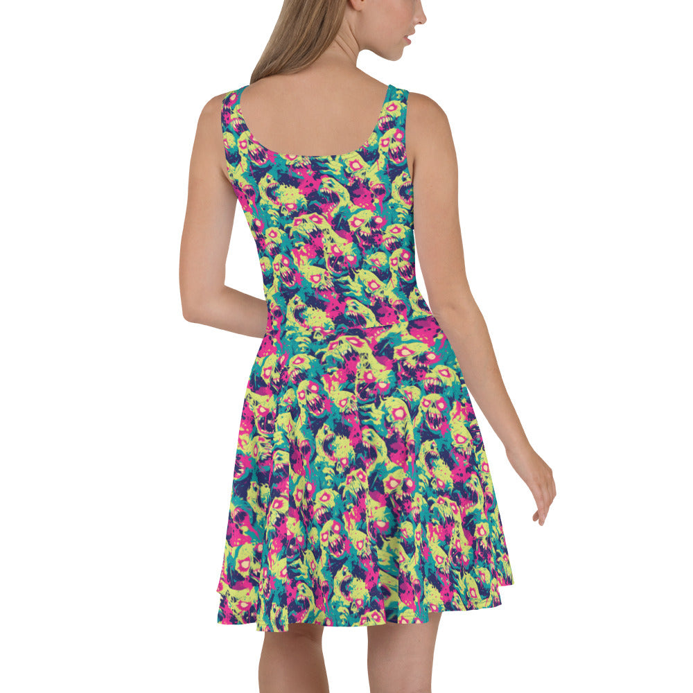 Neon Zombies Skater Dress