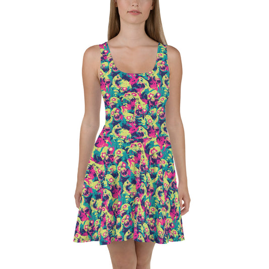 Neon Zombies Skater Dress