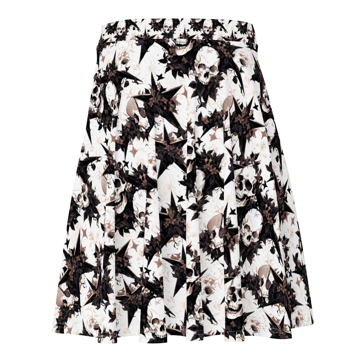 Black Star Skulls Skater Skirt