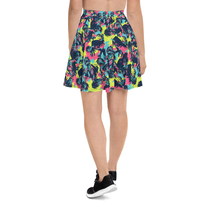 Neon Zombies Skater Skirt