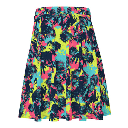 Neon Zombies Skater Skirt