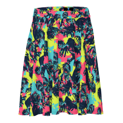 Neon Zombies Skater Skirt