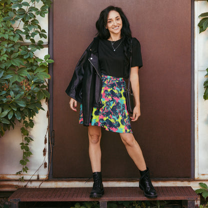 Neon Zombies Skater Skirt