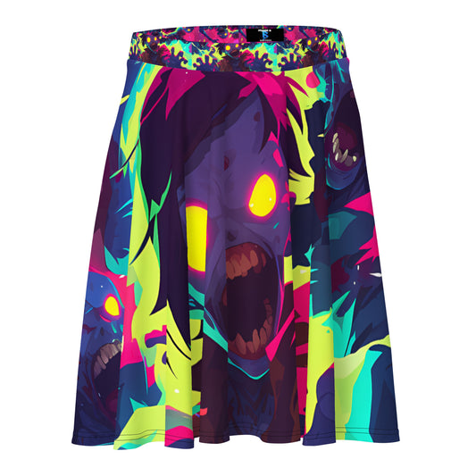 Neon Zombie Skater Skirt