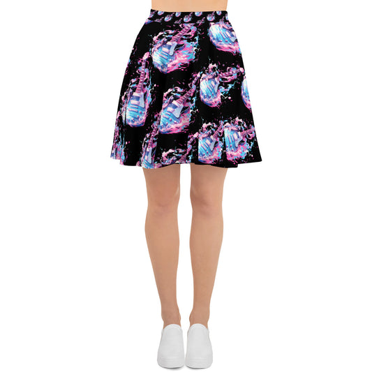 Guitar Graphic Skater Skirt