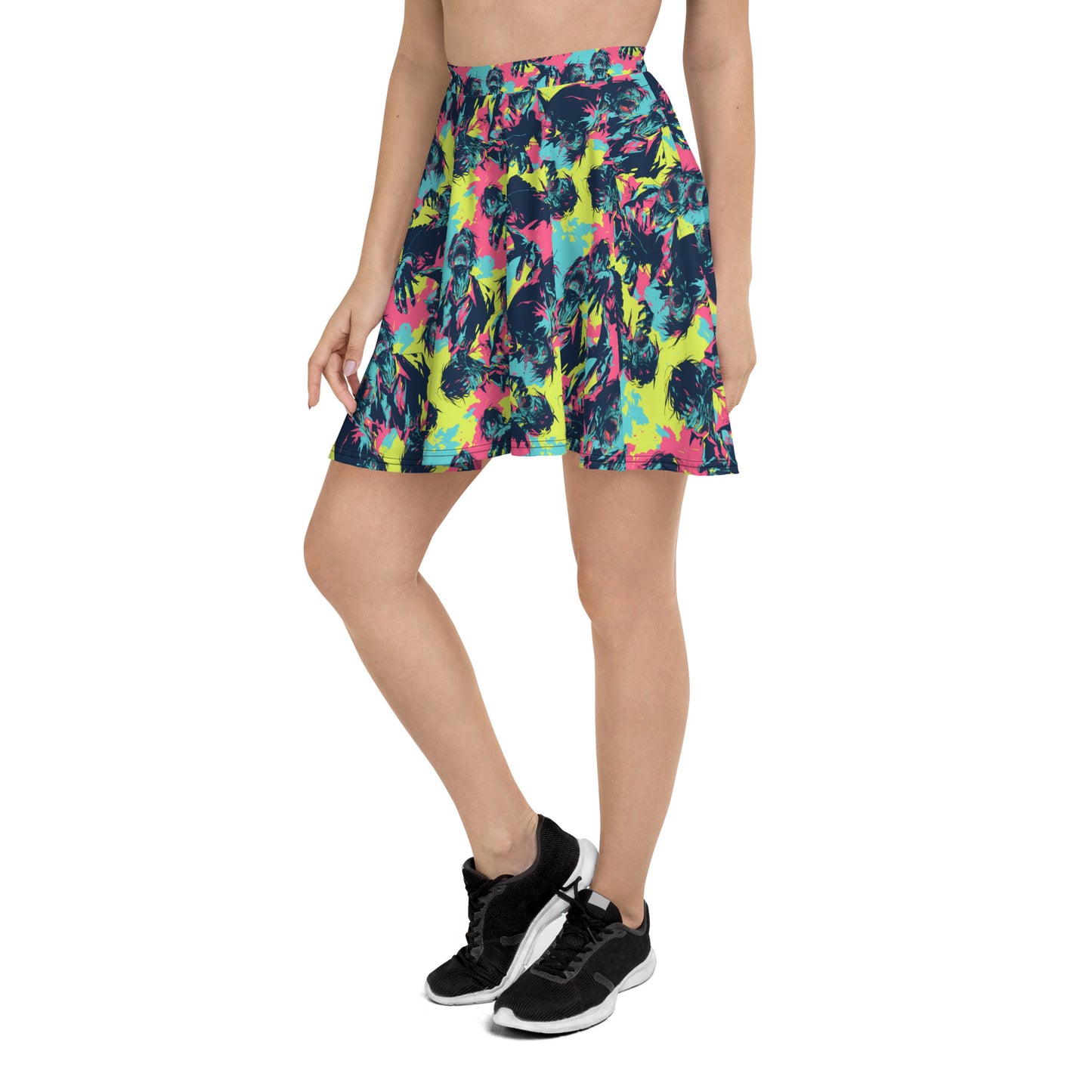 Neon Zombies Skater Skirt