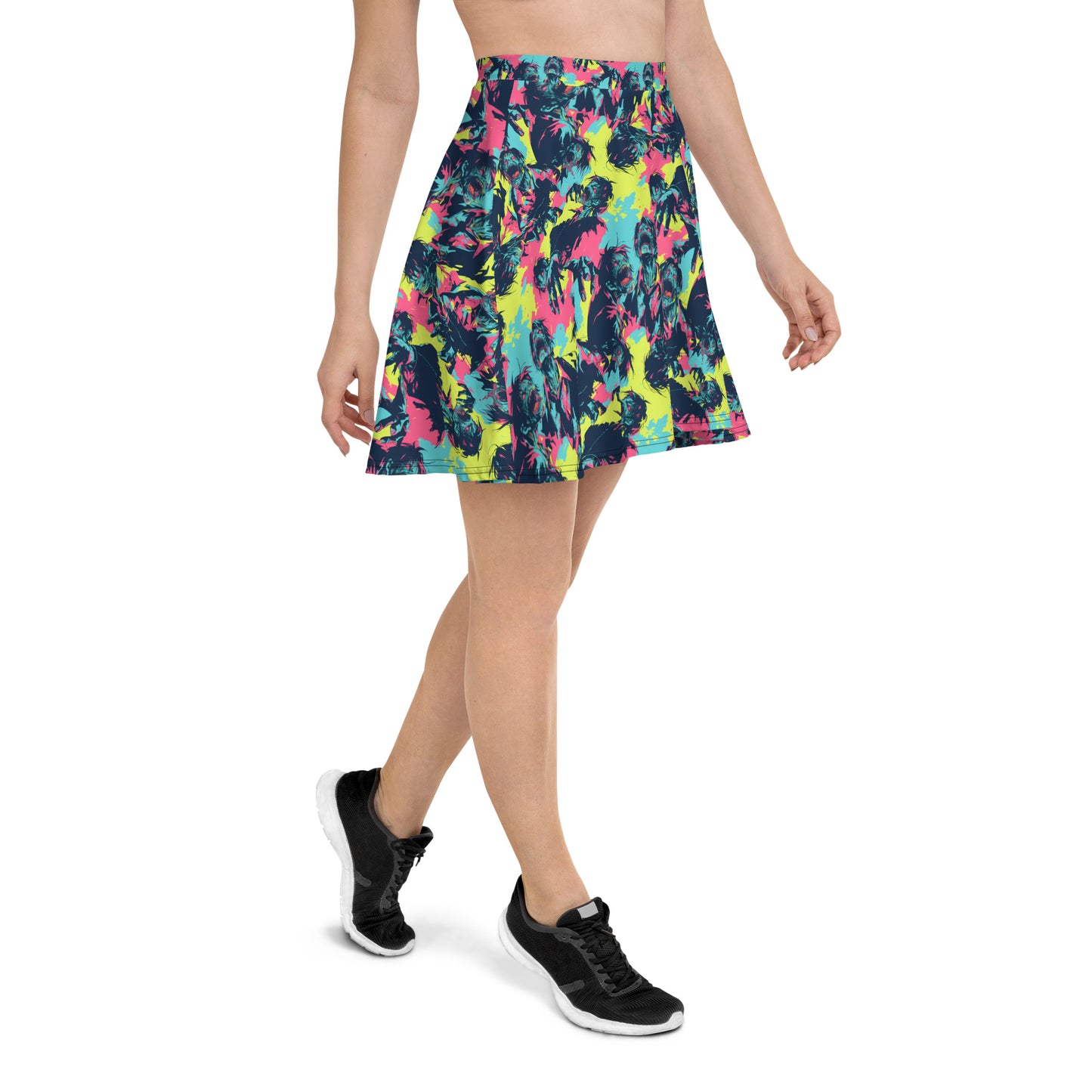 Neon Zombies Skater Skirt