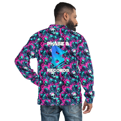 Pink Skulls Unisex Bomber Jacket